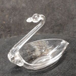 Vintage Duncan & Miller Swan Dish Glass Candy Nut Trinket Catch All Bowl (#2)